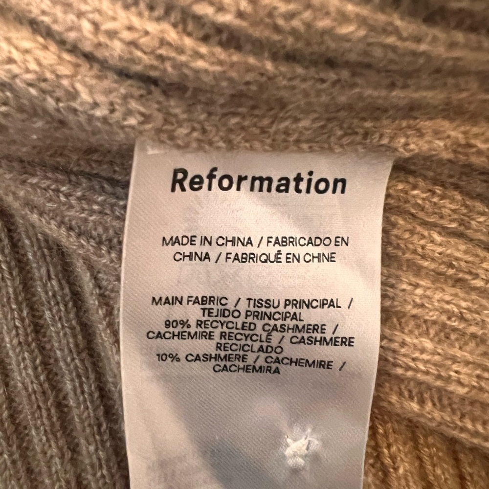 Reformation Fantino Cashmere Ribbed Button Cardigan Sweater- Size XS - Picture 10 of 10